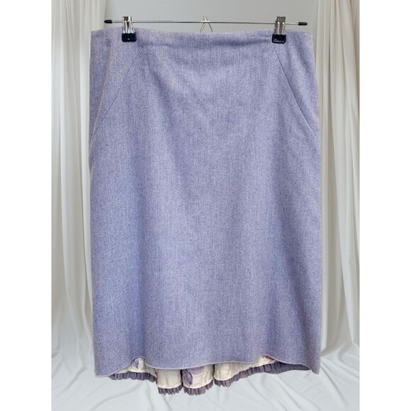Anthropologie Elevenses Lavender Women’s Knee Length Pleated Back Skirt Size 12 - Picture 5 of 9